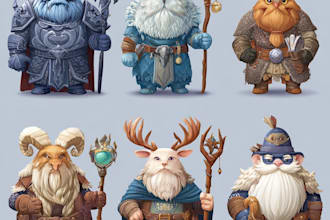 design 2d game art characters creatures environment icons