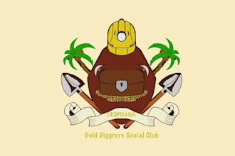 design amazing gold mine social club begs logo