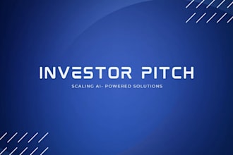 do powerpoint presentation and investor pitch deck design