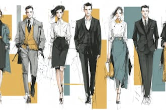 create a professional commercial fashion sketch