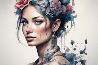 custom an abstract tattoo design