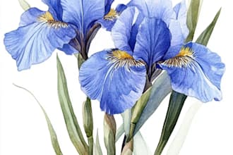 draw digital botanical illustrations of florals, plants