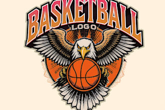 design a professional basketball logo for your team or brand