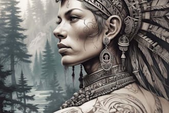 design a tattoo design with unique and meaningful artwork