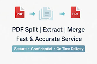 split, extract, or merge PDF files quickly and accurately