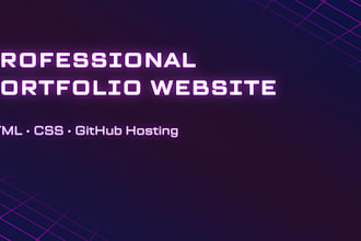 create a professional portfolio website and host it on github
