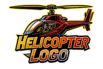 design a professional helicopter logo for your brand