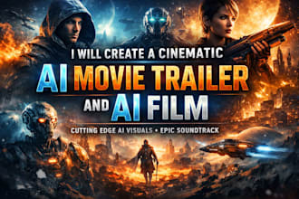 create a cinematic ai movie trailer and full ai film