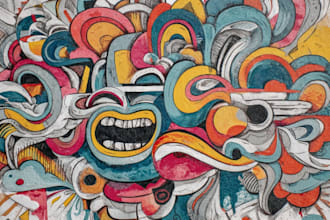 design canvas and printable wall art in graffiti, pop