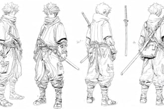 draw anime character design sheet