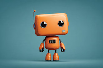 design cute robot character or mascot