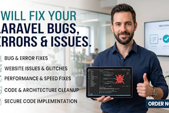 fix bugs, errors, and issues in your laravel website