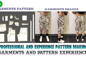 create a professional digital sewing pattern in PDF, ai, dxf,