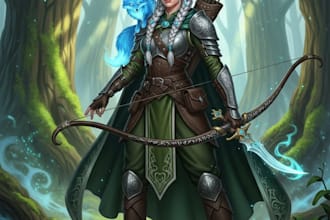 draw your dnd character, fantasy, fanart or tcg illustration