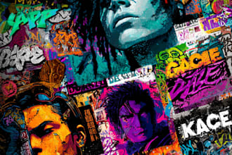 create custom graffiti art designs murals and wall arts