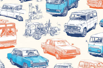 create custom vector illustrations of cars and vehicles
