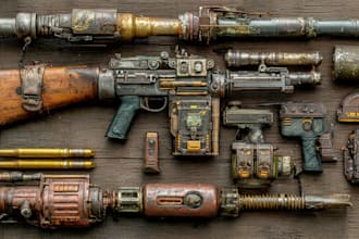 design unique weapons illustrations