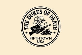 design fun tongue cheek shooting sports group logo
