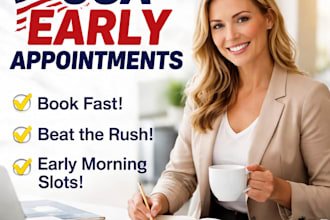 schedule early appointments for USA visit visa with complete application