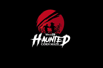 design haunted corn maze logo