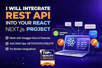 integrate rest API in react and nextjs with crud and error handling