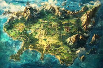 design a fantasy world map for your book or game