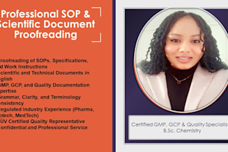 sops and scientific document, gmp, gcp, quality