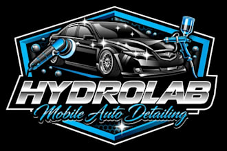 design luxury car detailing logo for your company