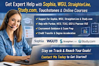 do sophia, studycom, straightline and touchstones