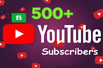 increase your youtube subscribers by 500 real audience