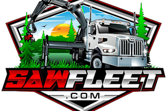 design a custom awesome tree service logo