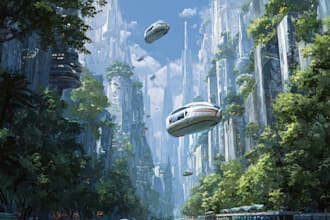 design futuristic cityscapes and any style landscapes