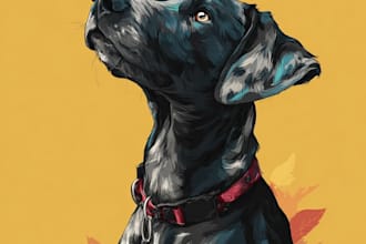 create a custom pet portrait from your favorite photo, memorial gifts