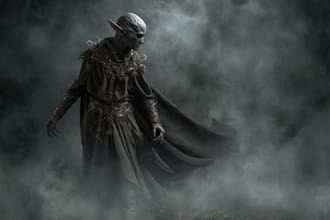 realistic dark fantasy and horror illustration
