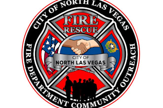 design a custom modern fire fighter logo