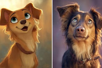 create amazing disney pet portrait