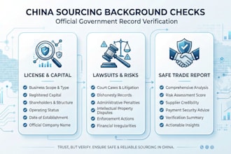 verify chinese supplier business license and legal status
