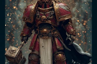 create a warhammer 40k character art