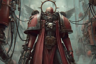 make a warhammer 40k character art