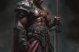 draw concept art of knights, medieval, dark fantasy warriors character