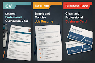 design a clean CV, resume or business card using canva
