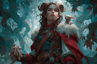 draw a fantasy character illustration