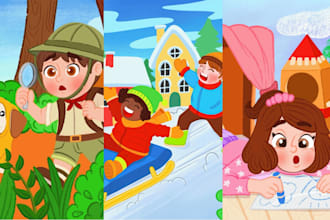 draw children book illustration with my style