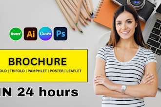 design digital flyer poster leaflet pamphlet bifold trifold brochure and menus