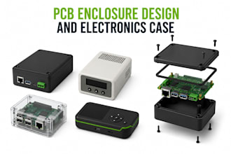 do pcb enclosure, electronics casing, product housing, cover design for 3d print
