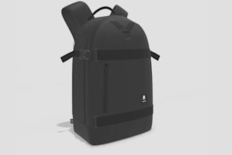 do 3d model for a bag render and animation