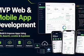 develop and fix mvp web and mobile apps using, base44, replit, lovable ai tool