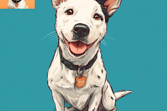 draw pet portrait into cartoon disney