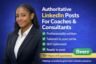 write professional linkedin post for consultants and coaches