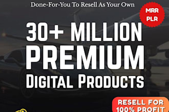 offer pack of 30 millions digital products to use and resell